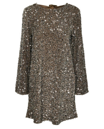 Pieces Dame Kjole Pckam - Morel Silver Sequins