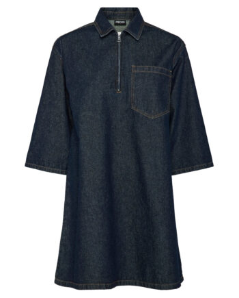 Pieces Dame Kjole Pcnevin - Dark Blue Denim