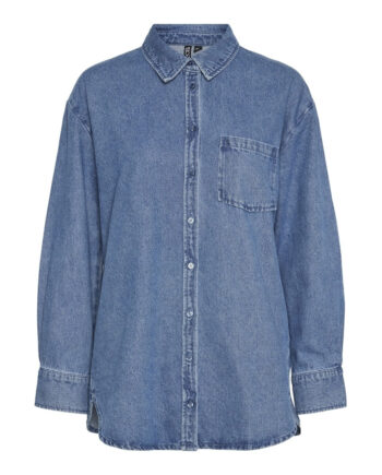 Pieces Dame Skjorte Pcmaisie - Medium Blue Denim