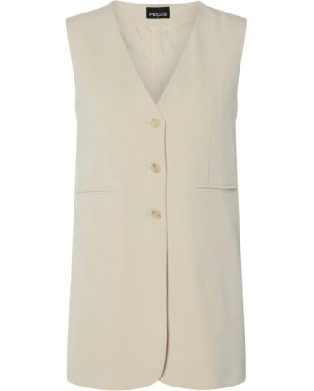 Pieces Dame Vest Pckamil - Sandshell