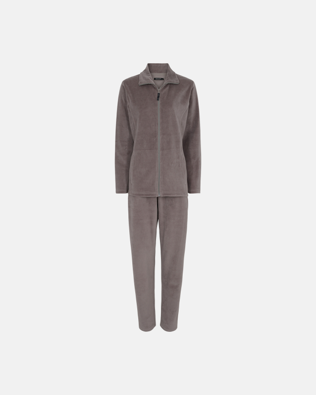 Pyjamas Sæt I Velour | Bomuld | Brun