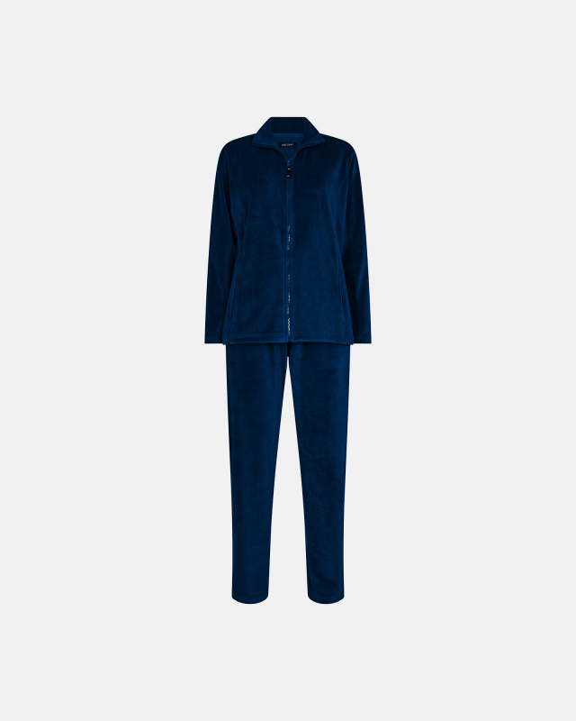 Pyjamas Sæt I Velour | Bomuld | Navy
