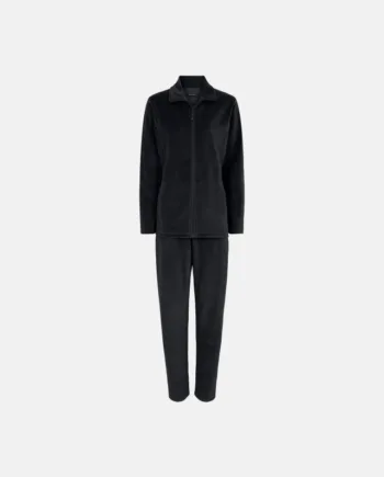 Pyjamas Sæt I Velour | Bomuld | Sort
