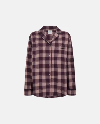 Pyjamasskjorte | 100% økologisk Bomuld | Rødternet