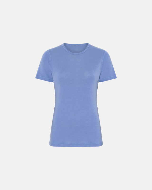 T-shirt | 100% Merino Uld | Blå