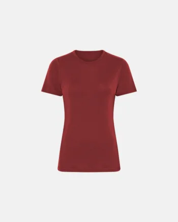 T-shirt | 100% Merino Uld | Rød