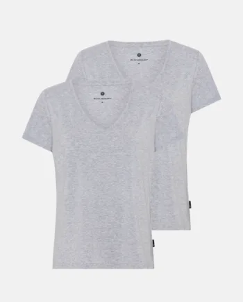 T-shirt V-neck 2-pak | Bambusviskose | Grå