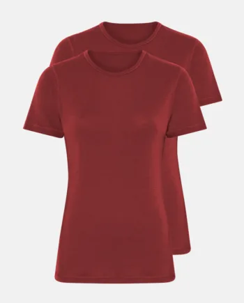 -shirt  -pak   100  Merino Uld   Rød