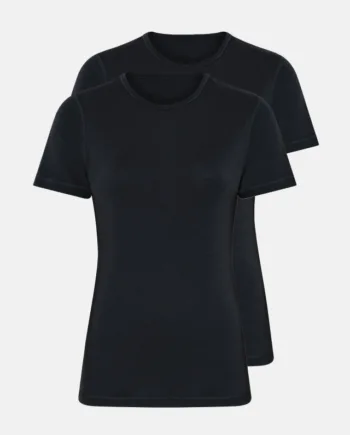 -shirt  -pak   100  Merino Uld   Sort