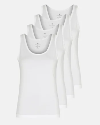 Tanktop 4-pak | Bambusviskose | Hvid