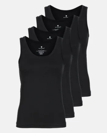 Tanktop 4-pak | Bambusviskose | Sort