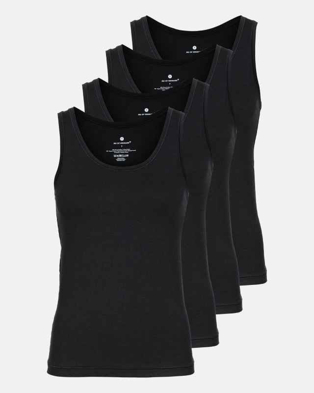Tanktop 4-pak | Bambusviskose | Sort