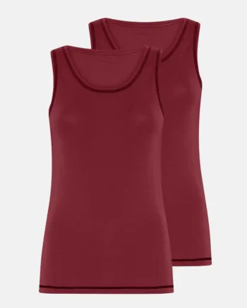 Tanktop 2-pak | 100% Merino Uld | Rød