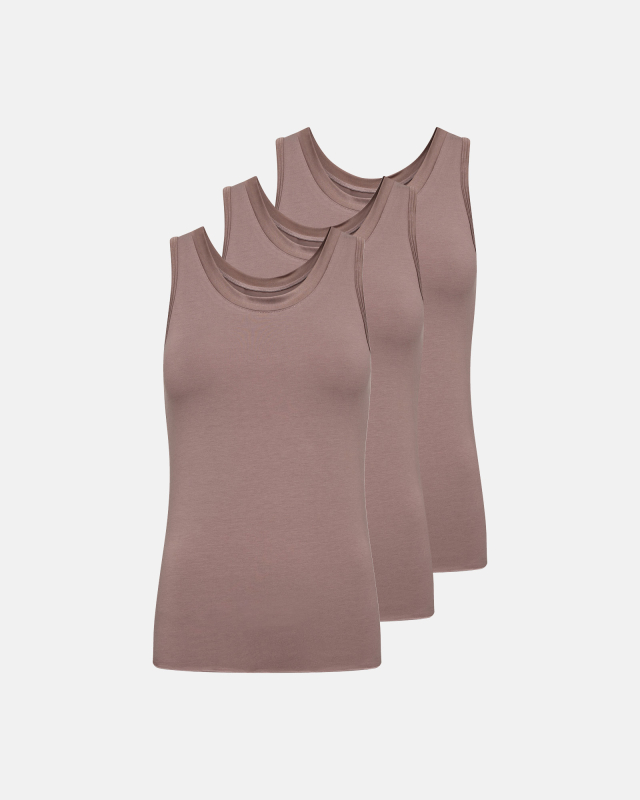 Tanktop 3-pak | økologisk Bambusviskose | Rose