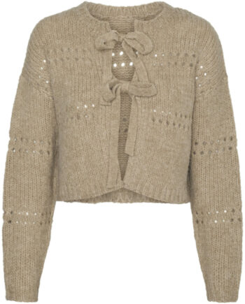 Vero Moda Dame Cardigan Vmadelina - Silver Mink W. Melange