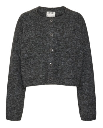 Vero Moda Dame Cardigan Vmokanni - Dark Grey Melange
