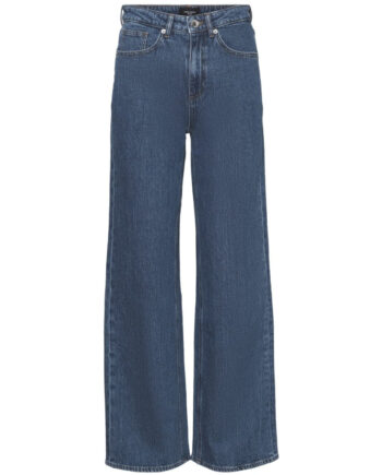Vero Moda Dame Jeans Vmtessa Højtaljede Jeans - Medium Blue Denim