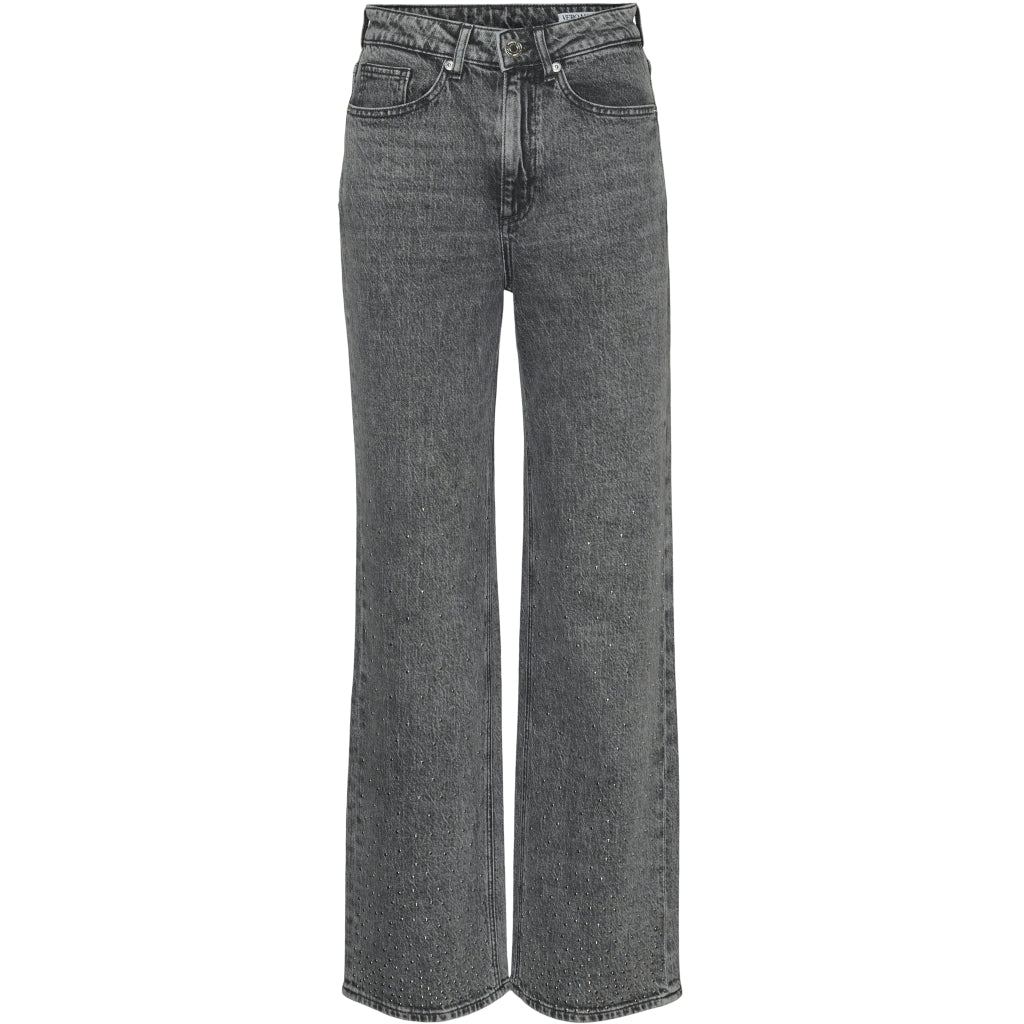 Vero Moda Dame Jeans Vmtessa - Light Grey Denim Studs