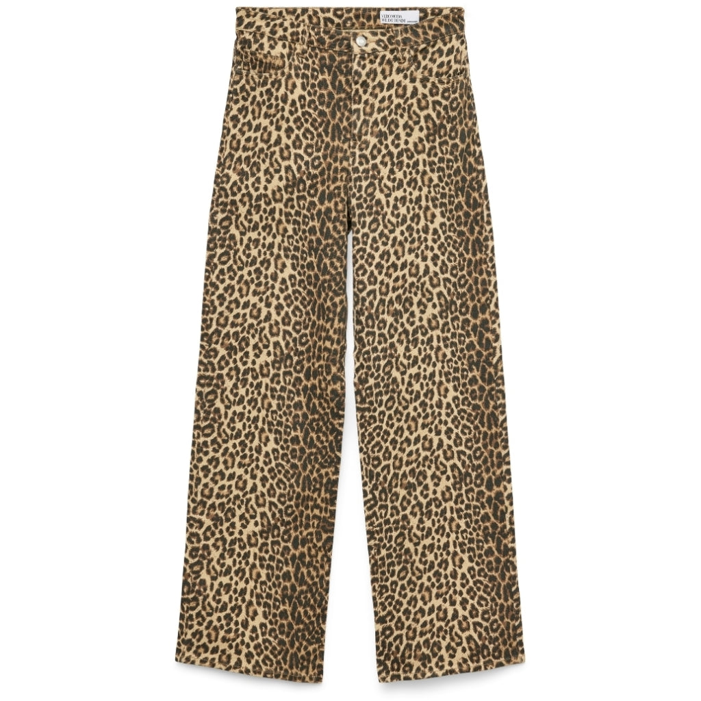 Vero Moda Dame Jeans Vmtessa - Silver Mink Leopard