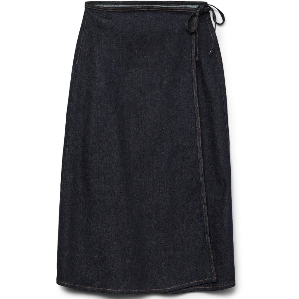 Vero Moda Dame Nederdel Awbella - Dark Denim Rinse