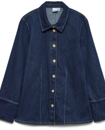 Vero Moda Dame Overskirt Vmnikka - Dark Blue Denim