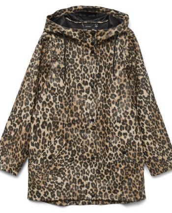 Vero Moda Dame Regnjakke Vmmalou - Irish Cream Aop:leo