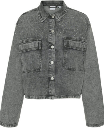 Vero Moda Dame Skjorte Vmellas - Light Grey Denim Studs