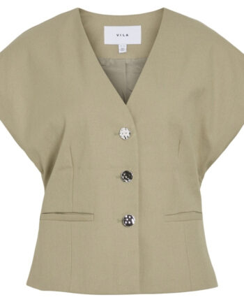 Vila Dame Blazer Vest Vikeep - Elm