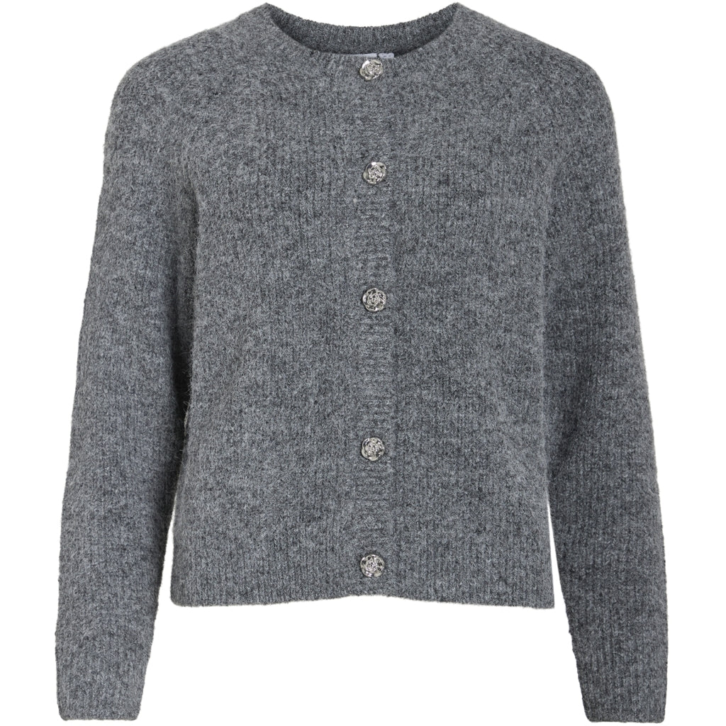 Vila Dame Cardigan Vicheena - Medium Grey Melange