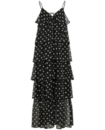 Vila Dame Kjole Viharley - Black White Dots
