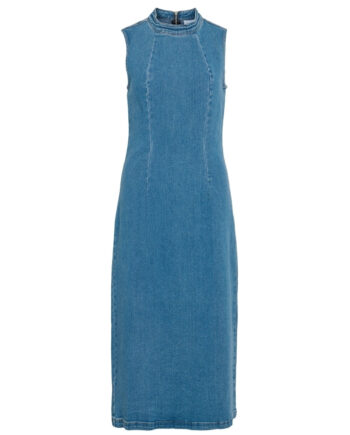 Vila Dame Kjole Viwinona - Medium Blue Denim