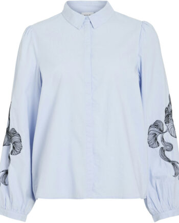 Vila Dame Skjorte Vivesta - Kentucky Blue Detail Black Beauty