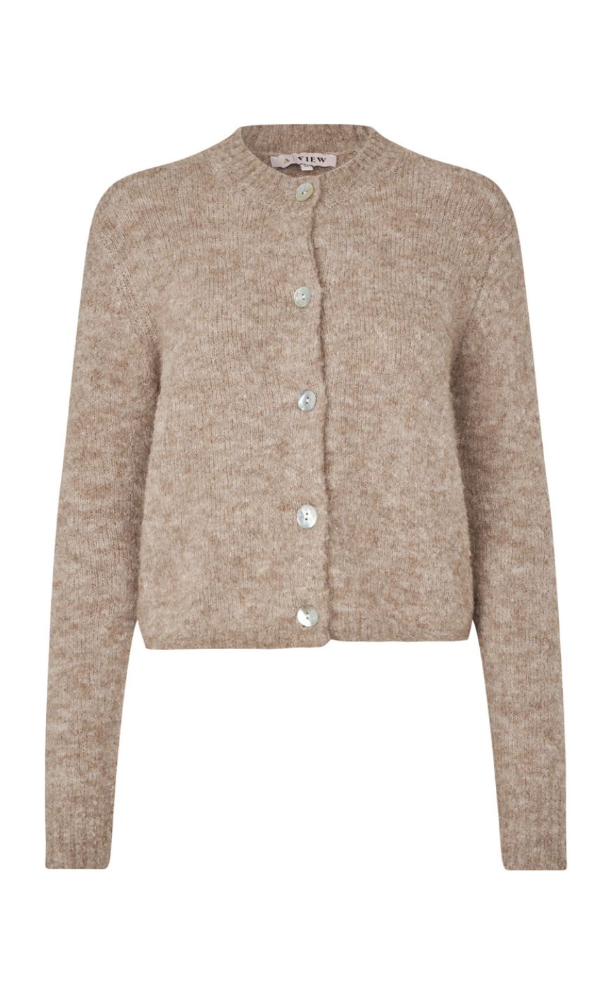 A-view Cardigan - Audrey - Light Brown