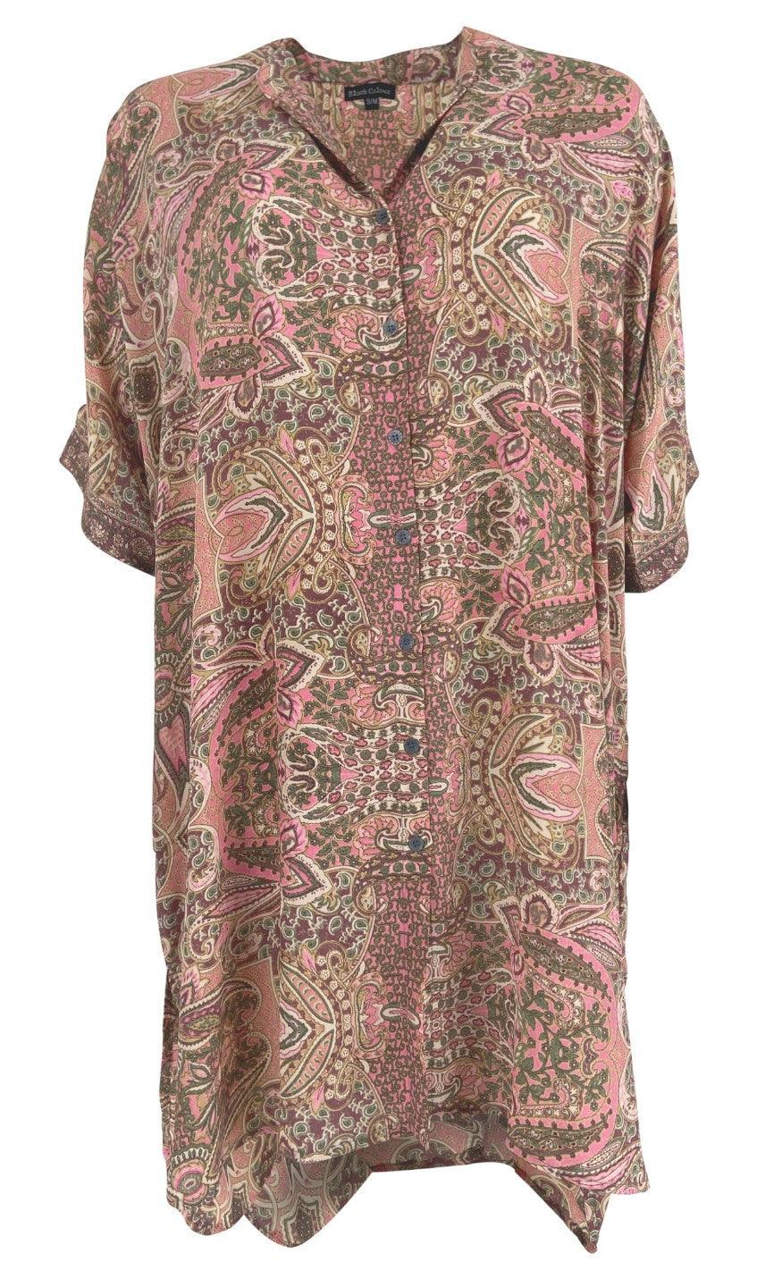Black Colour Bluse - Luna Tunic - Rose Ivory