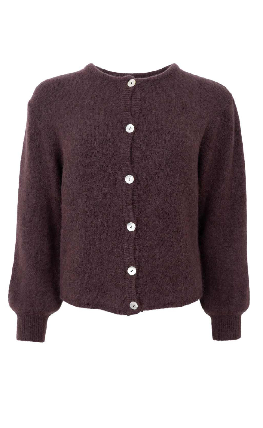 Black Colour Cardigan - Bella - Coffee