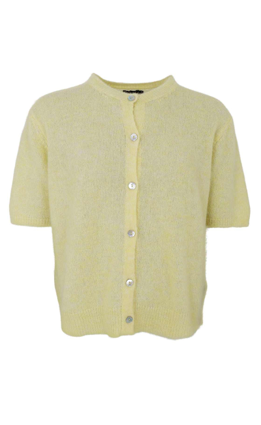 Black Colour Cardigan - Dell Ss - Lt. Yellow