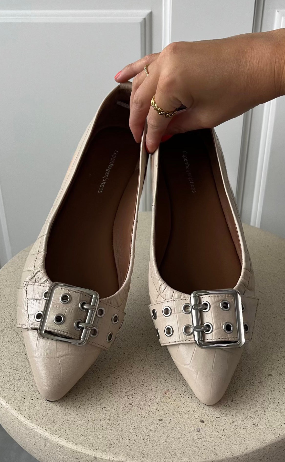 Copenhagen Shoes Ballerina - The Reason Why - Creme Croc