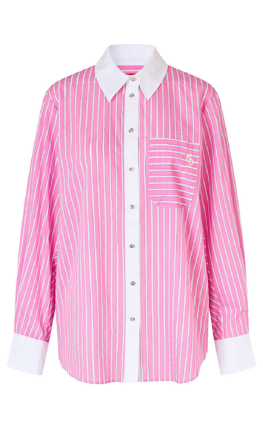 Cras Skjorte - Brenda - Pink Stripe
