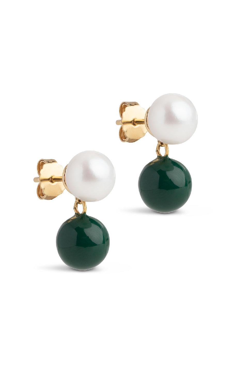 Enamel Copenhagen øreringe Columbia Petrol Green