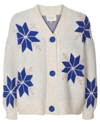 Lollys Laundry Cardigan - Paisley - Neon Blue