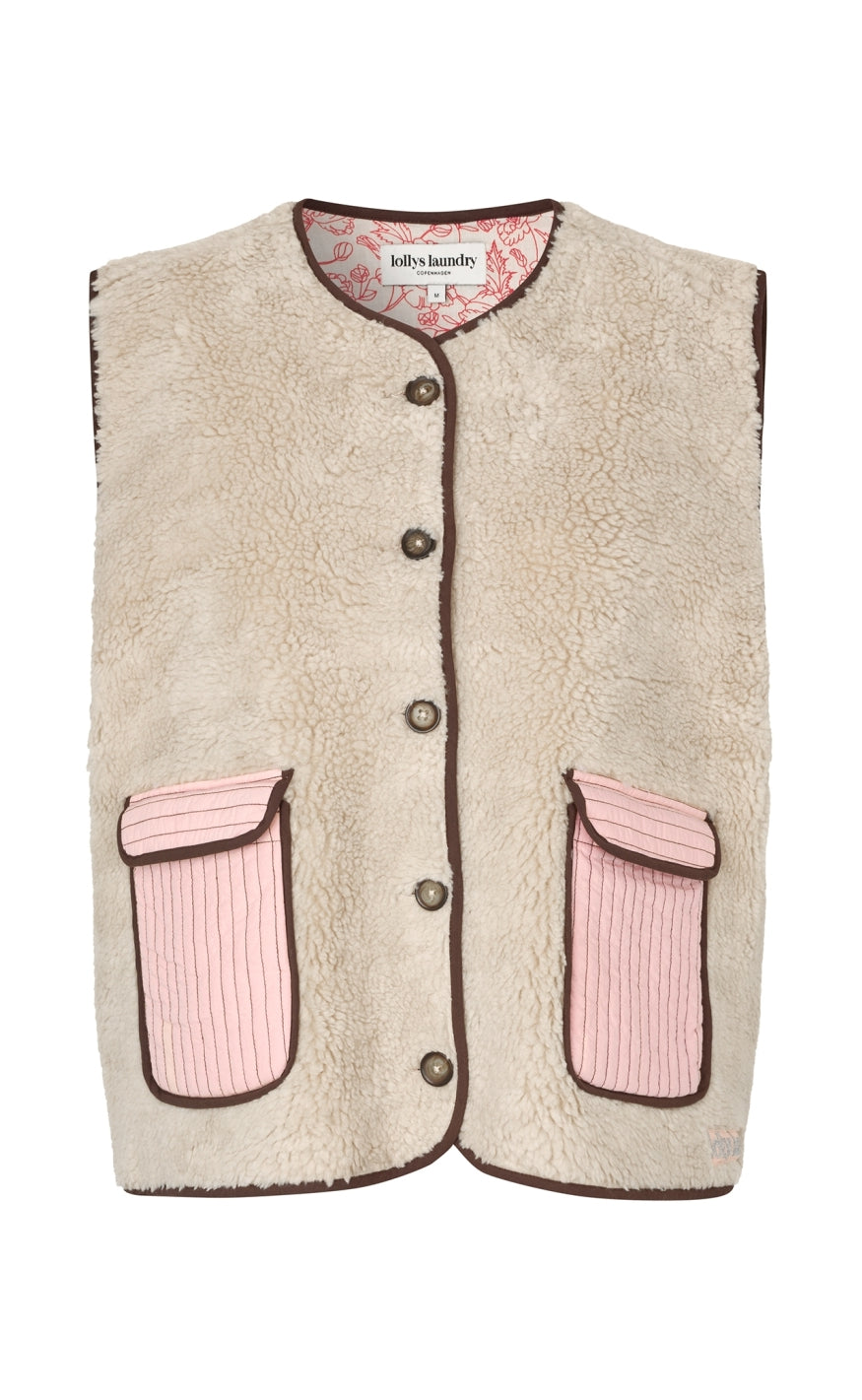 Lollys Laundry Vest - Jace Love - Beige