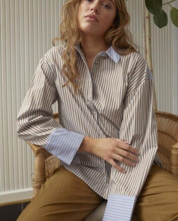 Love & Divine Bluse - Love1225-1 - Brown/blue