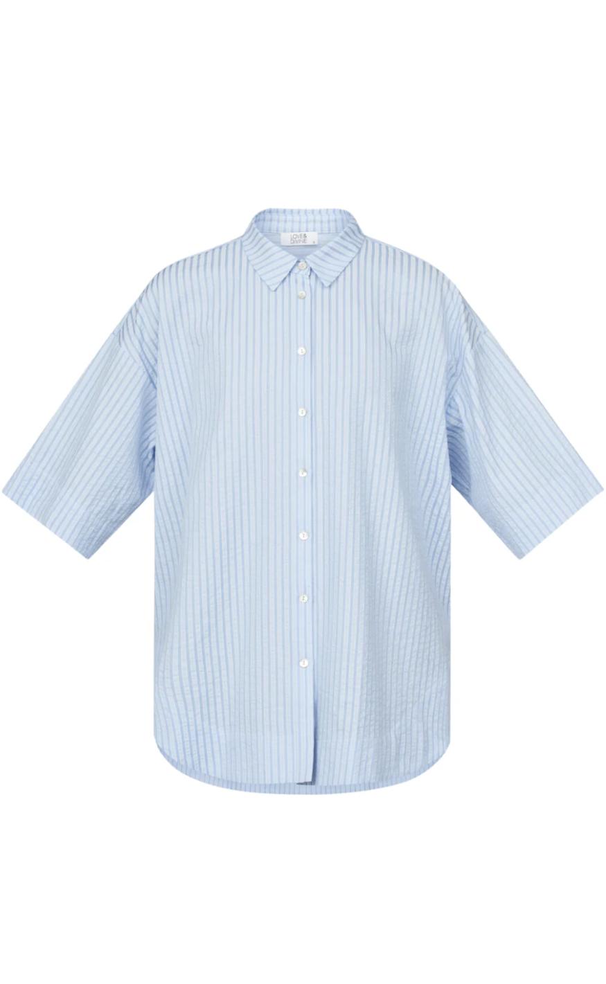 Love & Divine Skjorte - Love971-9 - Blue Stripe