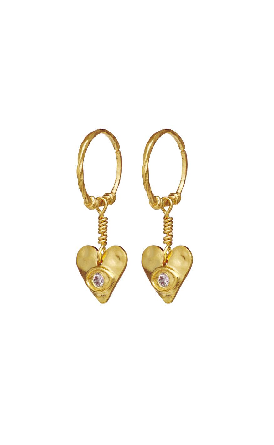 Maanesten øreringe Hestia Gold Colour