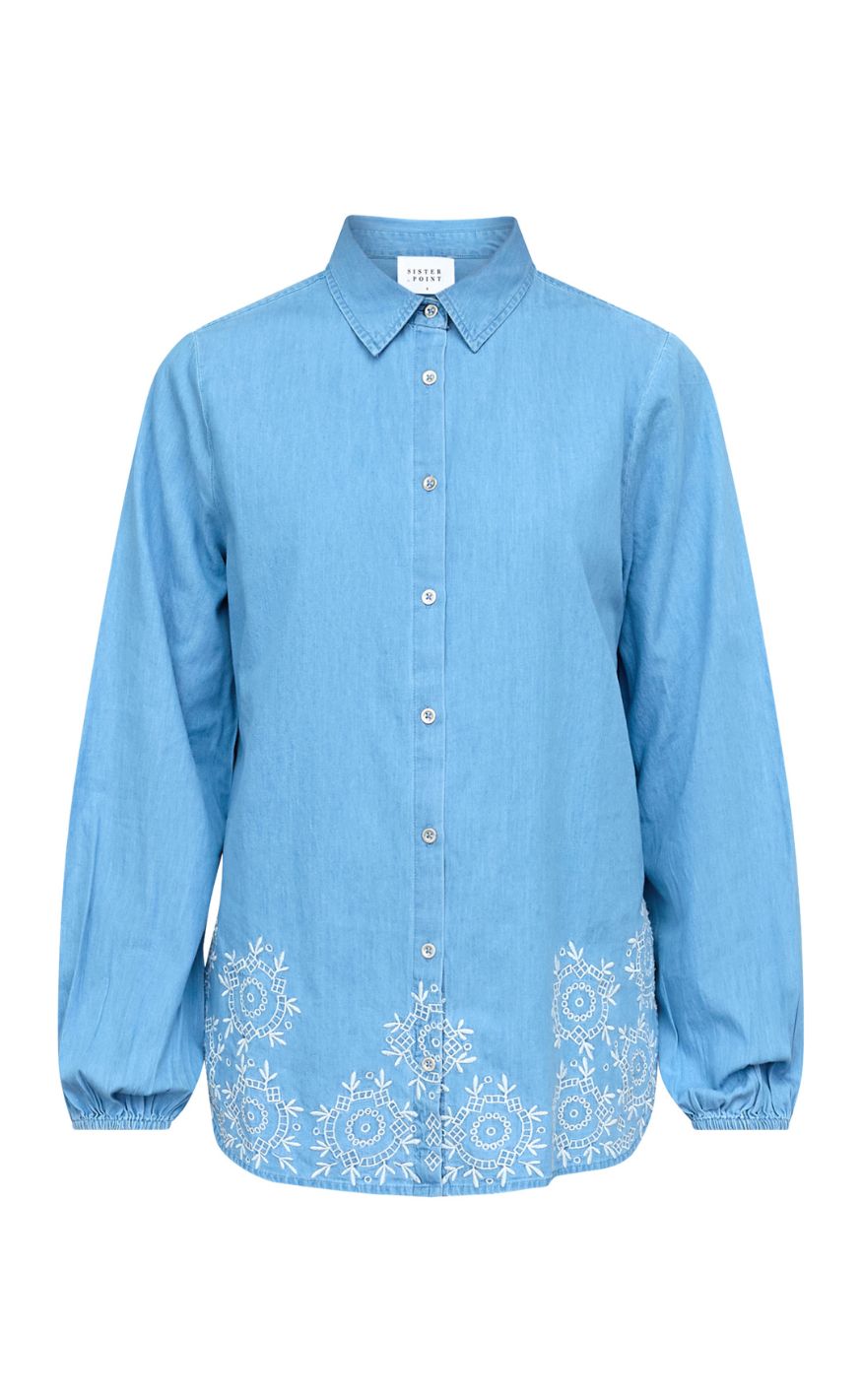 Sisters Point Skjorte - Istea-sh8 - L. Blue Denim