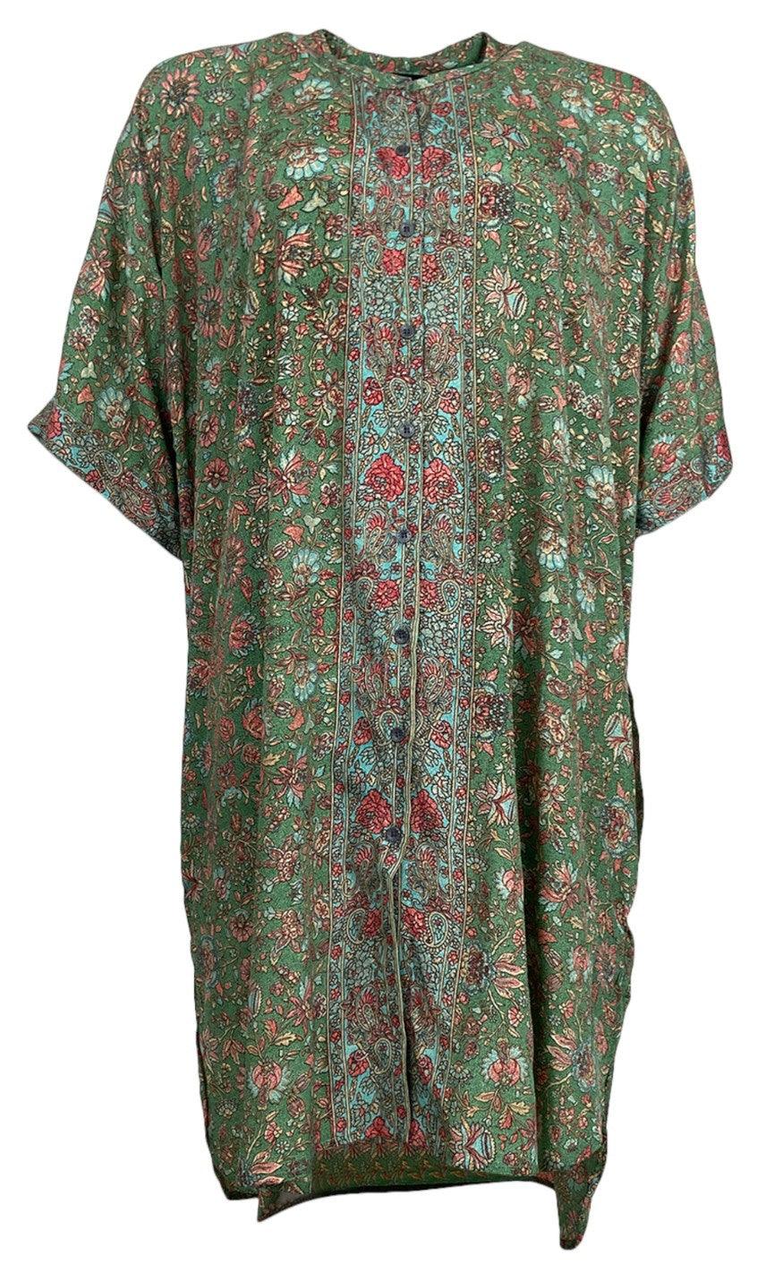 Black Colour Bluse - Luna Tunic - Green Breeze
