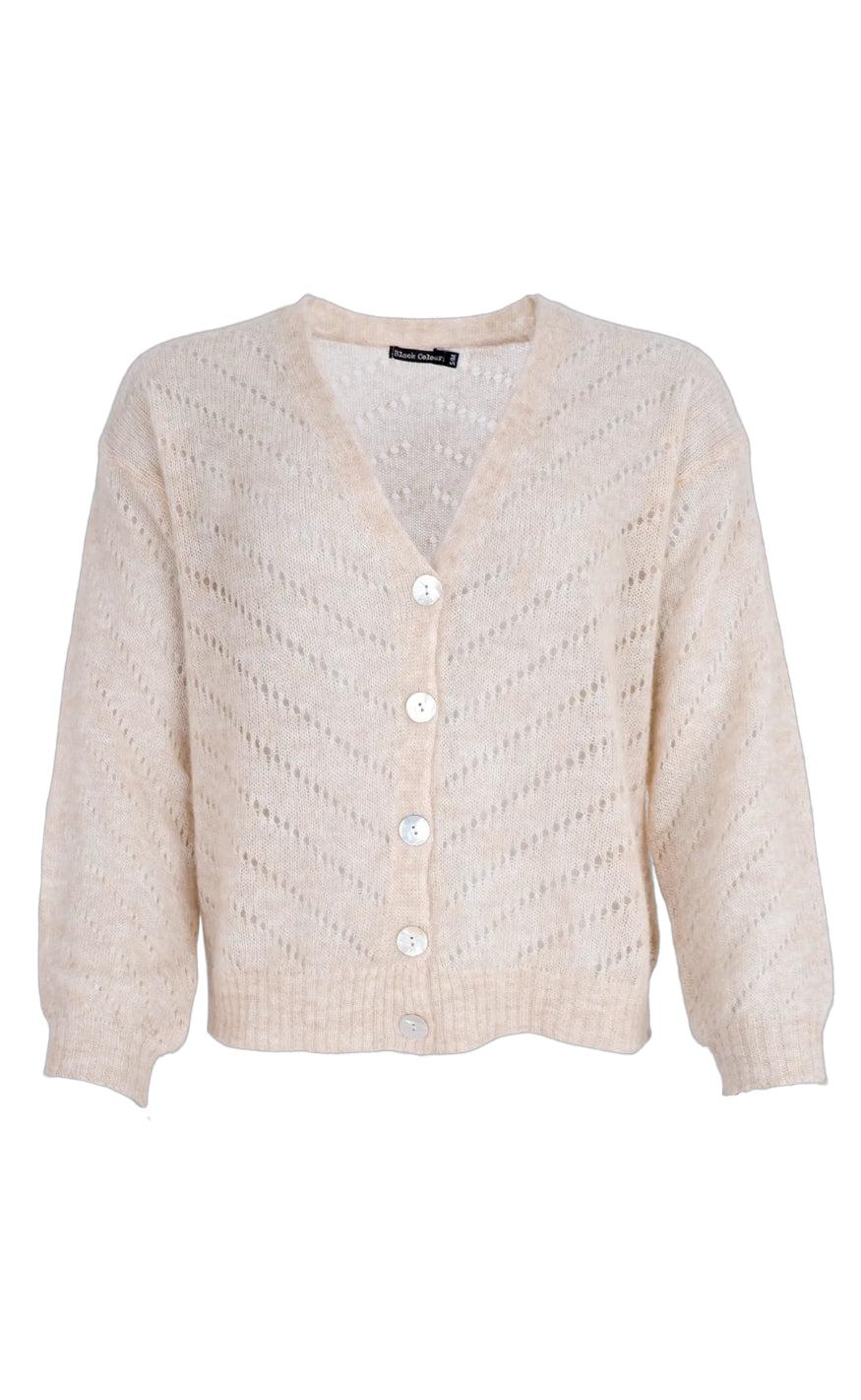 Black Colour Cardigan - Dell - Natural