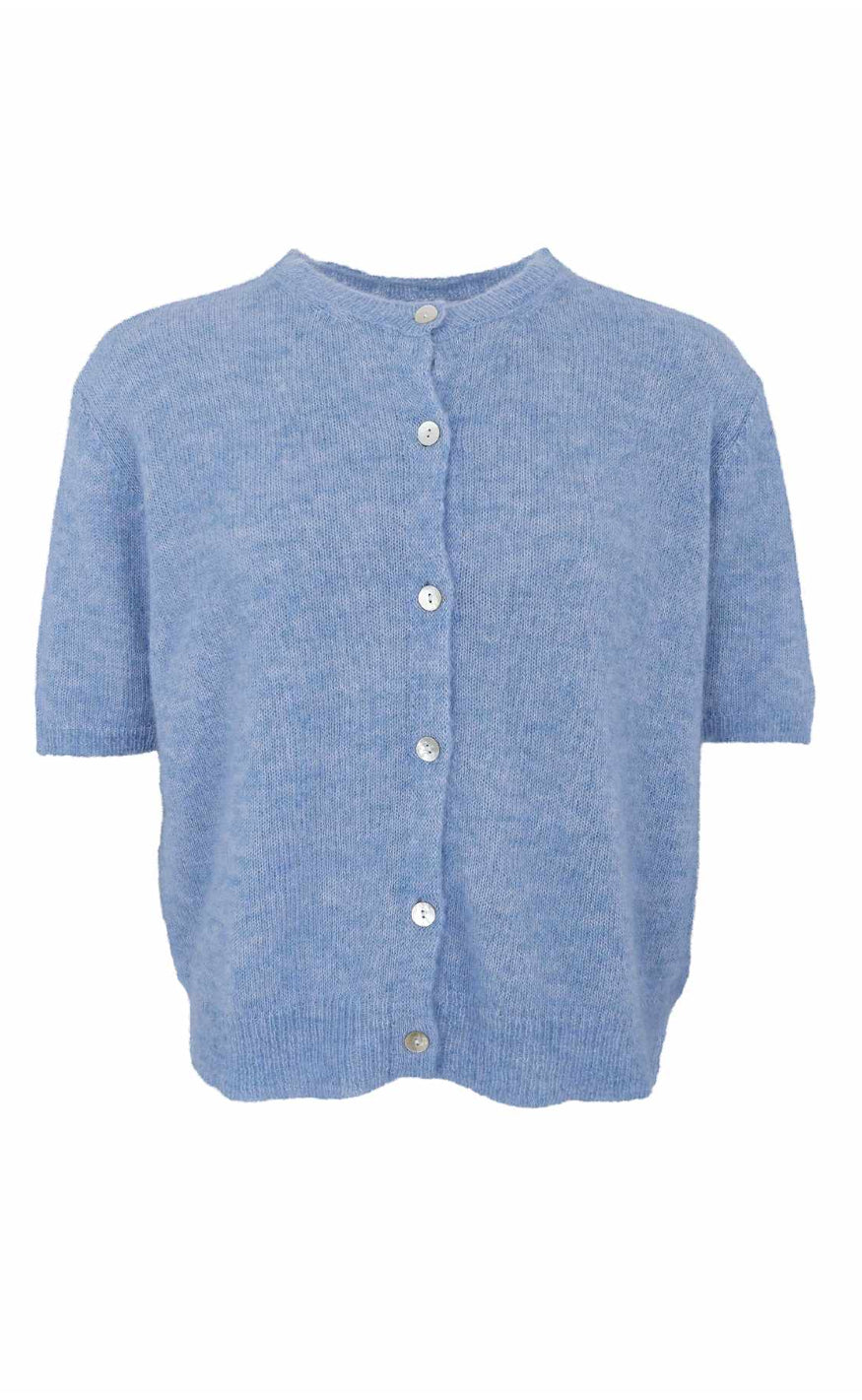 Black Colour Cardigan - Dell Ss - Lt. Blue