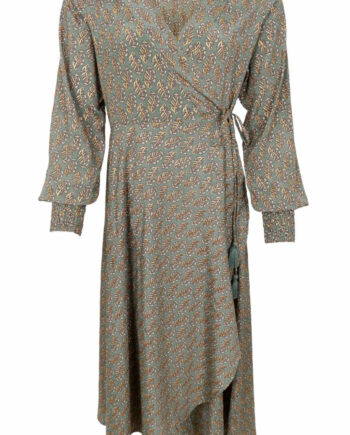 Black Colour Kjole - Luna Wrap - Olive Mist