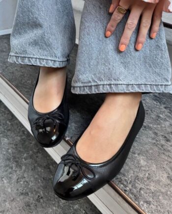 Copenhagen Shoes Ballerina - Like Moving Patent Toe - Black Patent